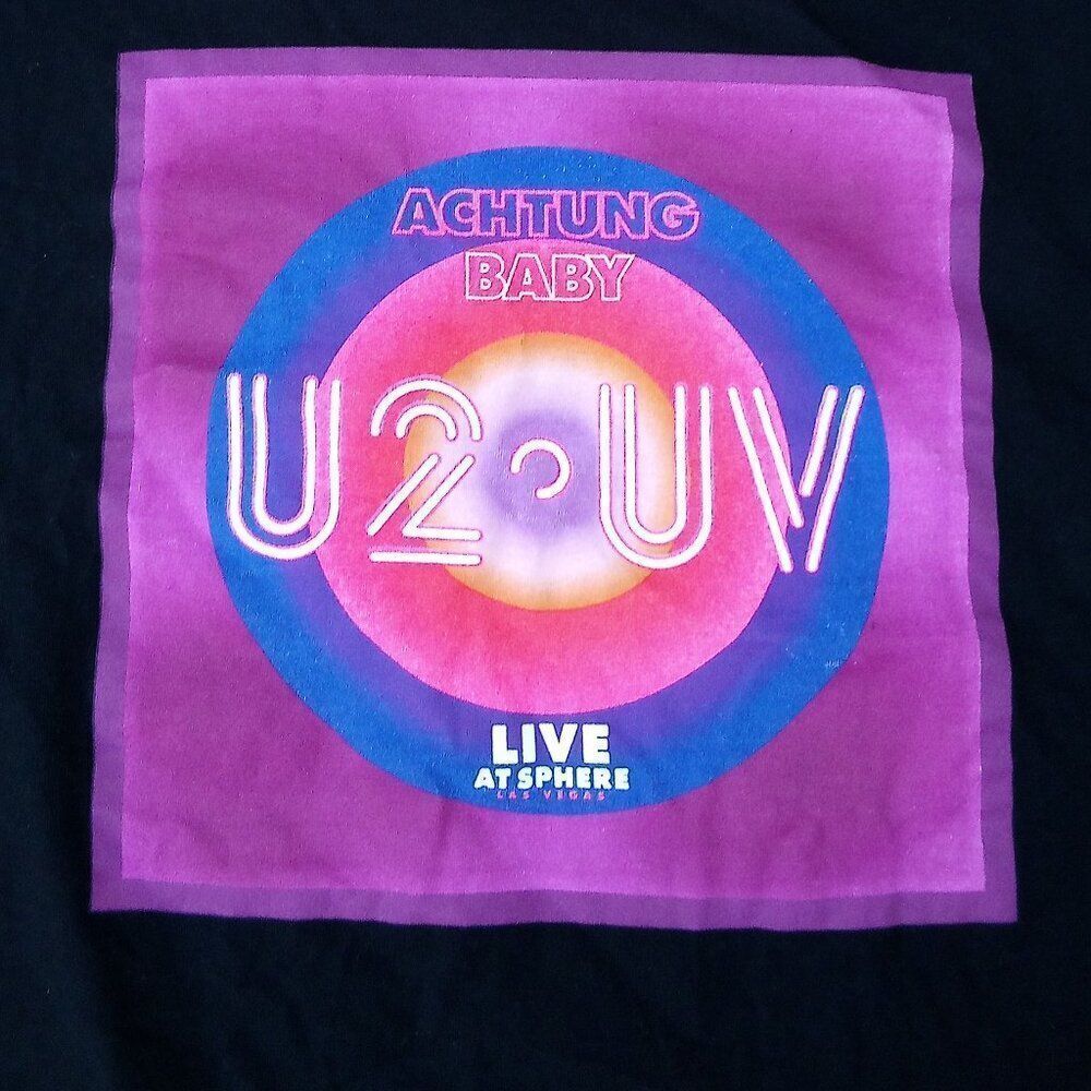 U2 UV Achtung Baby Live At Sphere Las Vegas Tour T-Shirt